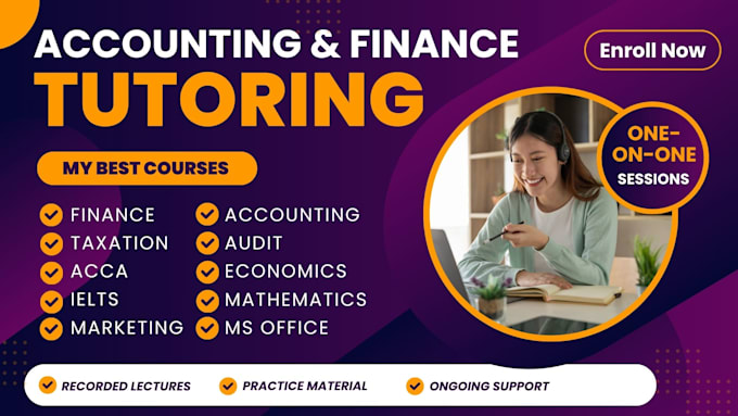 Gig Preview - Be your accounting, finance and business studies online tutor