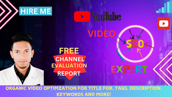 Gig Preview - Do youtube video SEO optimization and channel growth manager