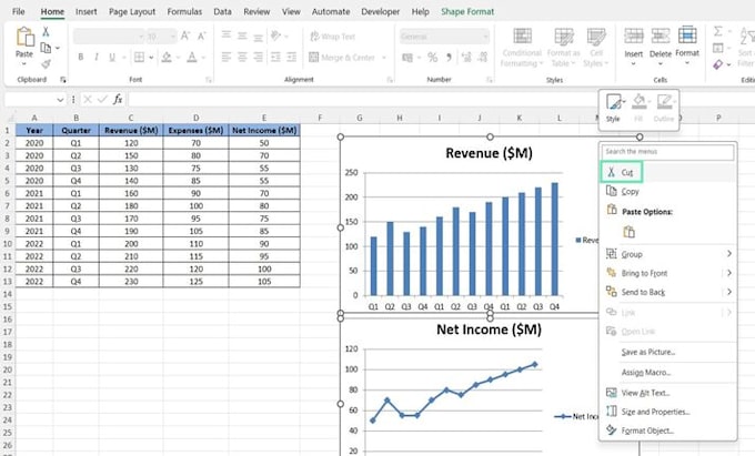 Gig Preview - Create professional excel reporting with charts and vba