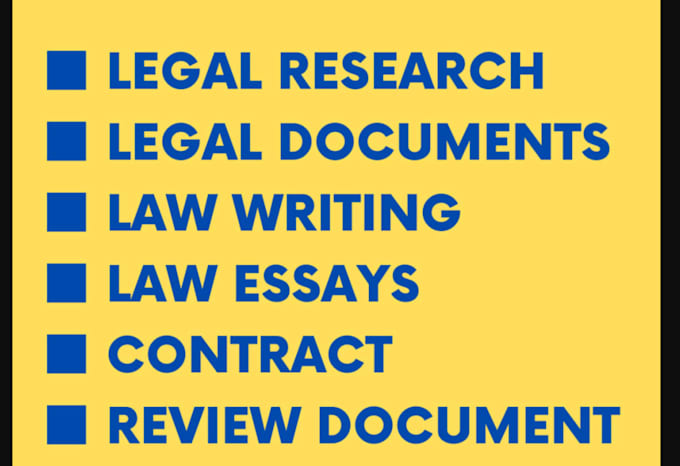 Gig Preview - Do business law, legal research, memo, law essays, report writing and case study