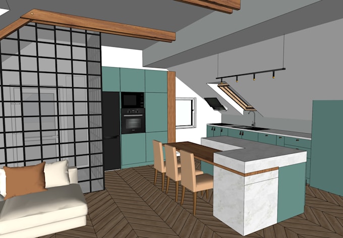 Gig Preview - 3d interior visualization for residential and spaces