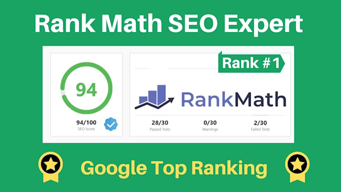 Gig Preview - Set up rank math SEO plugin with 94 score