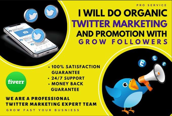 Gig Preview - Quick x twitter marketing and promotion for organic followers growth