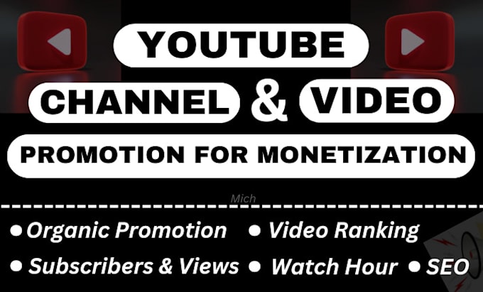 Gig Preview - Do youtube channel promotion and video promotion for channel monetization