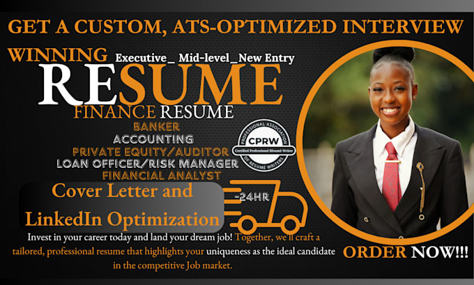 Gig Preview - Deliver tailored, ats compliant resume for finance, banking professionals