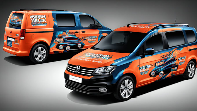 Gig Preview - Design awesome car, van, vehicle wrap design and vehicle stickers