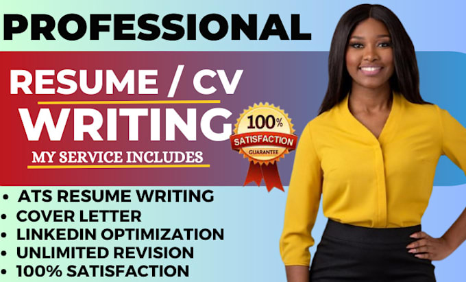 Gig Preview - Do professional resume CV, executive cover letter writing and linkedin services