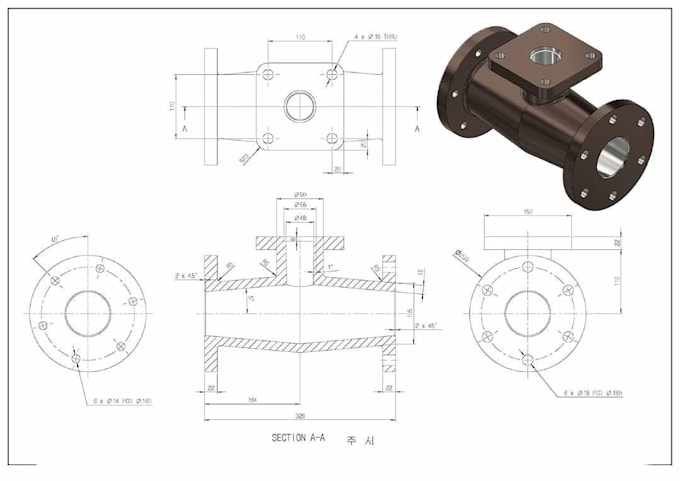 Gig Preview - Design 3d model and 2d drafting with solidworks