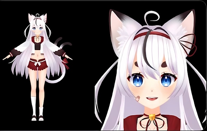 Gig Preview - Model and rigg 3d vroid, vrchat avatar, 3d vtuber model, vr character, vrm model