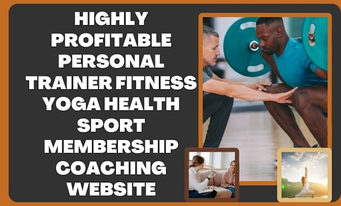 Gig Preview - Design personal trainer fitness yoga health sport membership coaching website