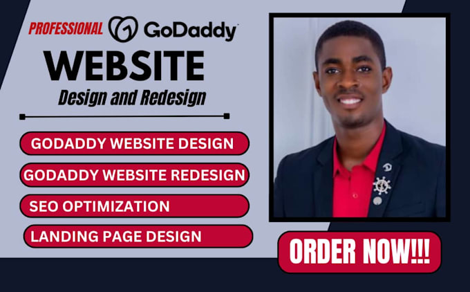 Gig Preview - Do godaddy website design and redesign landing page