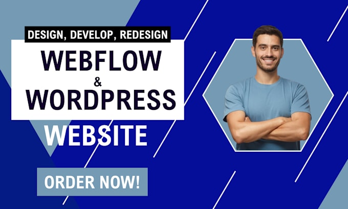 Gig Preview - Design, redesign, or build website with wordpress, webflow, framer, wix