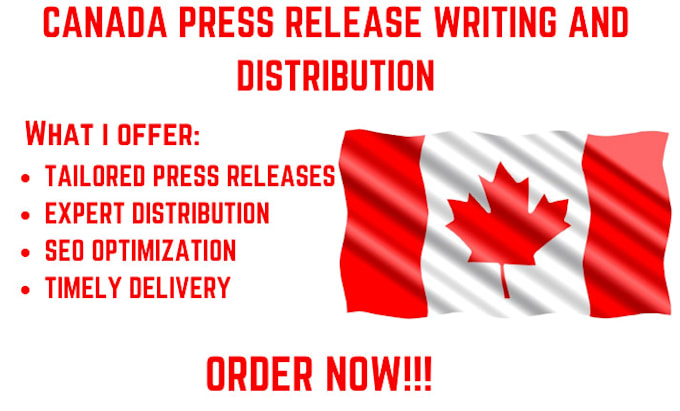 Gig Preview - Do canada press release writing and distribution to canadian top media outlets