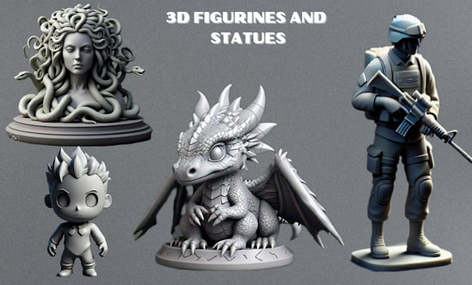 Gig Preview - Sculpt 3d figurines bjd dnd models miniatures and action figures for 3d printing