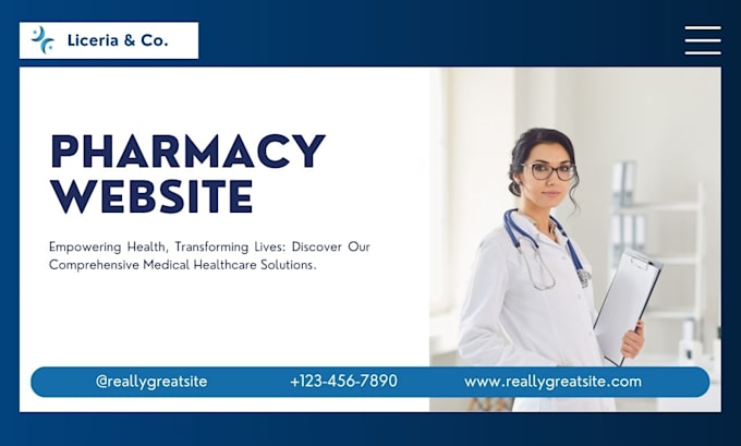 Gig Preview - Develop pharmacy website, medical website, clinic, doctor appointment website