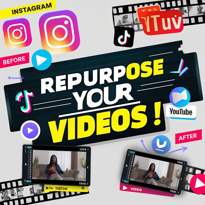 Gig Preview - Repurpose long videos into social media clips instagram