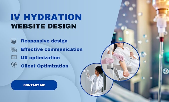 Gig Preview - Design responsive  iv hydration therapy and  medical iv hydration website