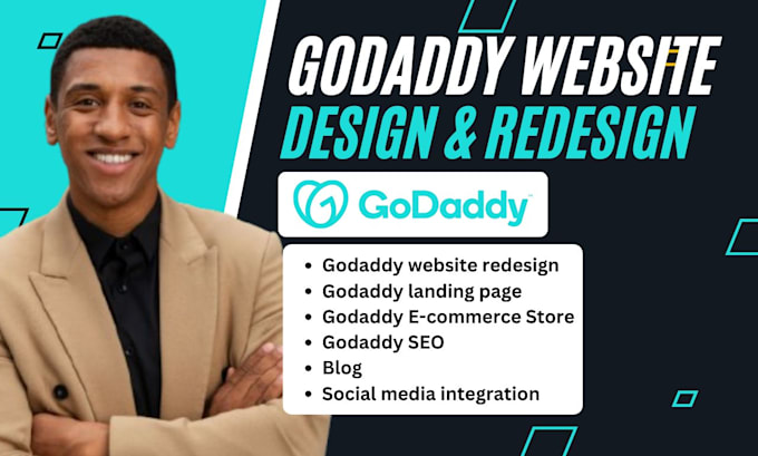 Gig Preview - Godaddy website design godaddy website redesign godaddy ecommerce website design