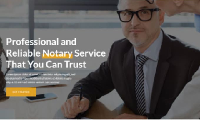 Gig Preview - Build a responsive notary landing page, notary website and notary logo