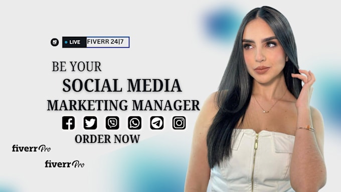 Gig Preview - Be your social media marketing manager and facebook ads