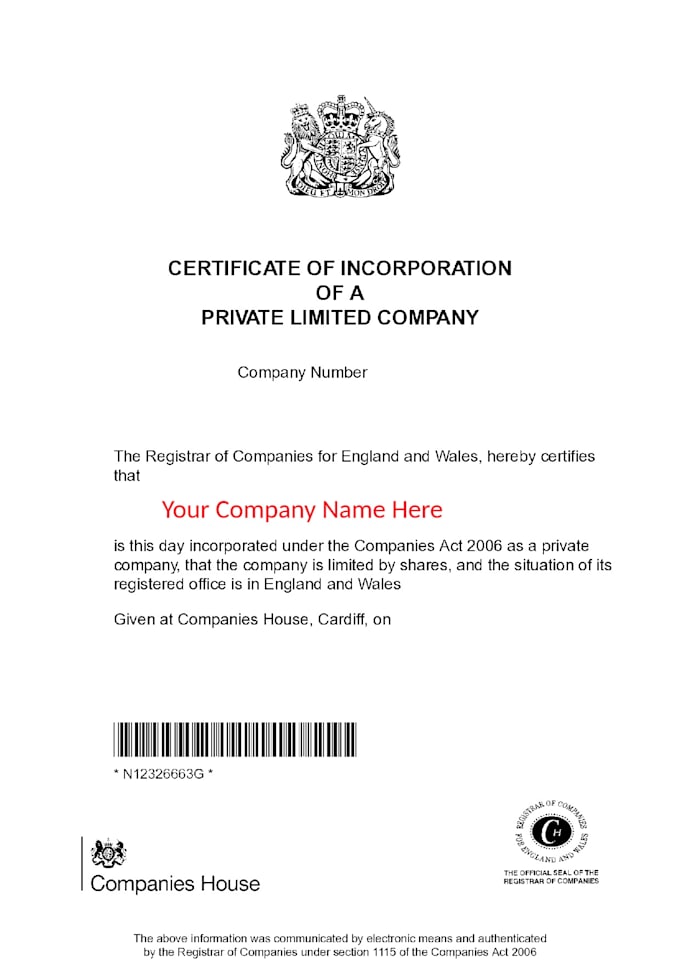 Gig Preview - Do UK company registration with office address