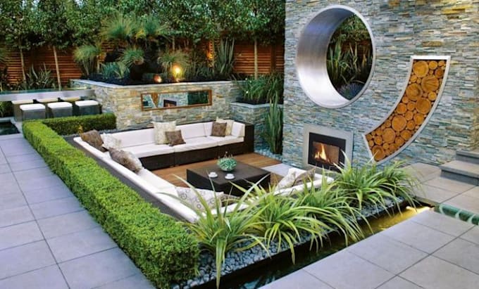 Gig Preview - Do landscape design, garden design, backyard, swimming pool, and render images