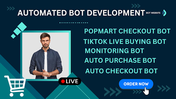 Gig Preview - Create popmart checkout bot, tiktok live popmart buying bot, auto purchasing bot