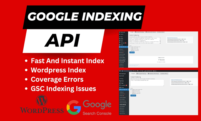 Gig Preview - Do fast instant google indexing api for wordpress fix gsc coverage errors