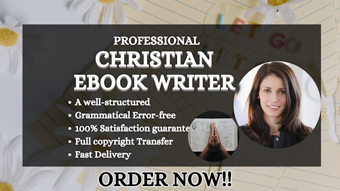 Gig Preview - Be your christian ebook writer, devotional book writer and scriptwriter