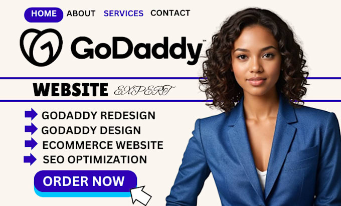 Gig Preview - Godaddy website design or redesign godaddy website design godaddy