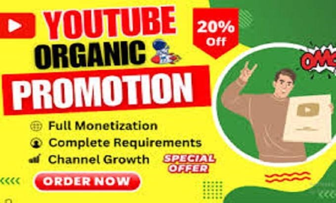 Gig Preview - Complete youtube channel monetization promotion