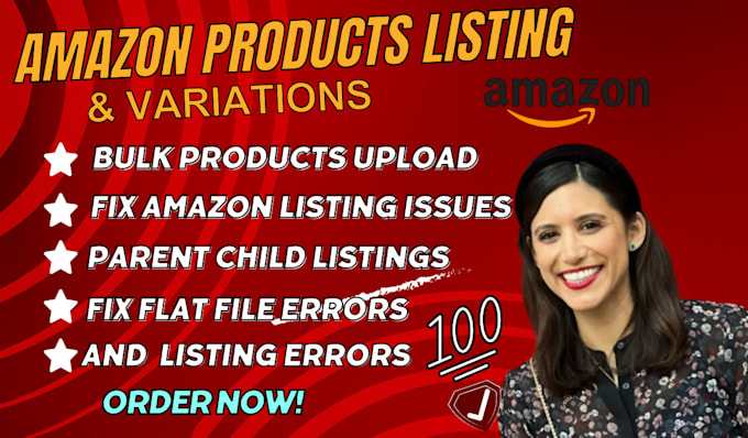 Gig Preview - Create amazon product listing and variation or fix amazon listing