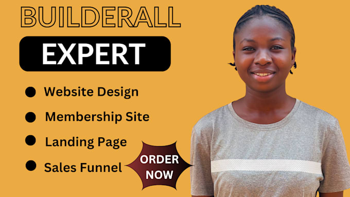 Gig Preview - Builderall website design builderall funnel landing page,builderall membership