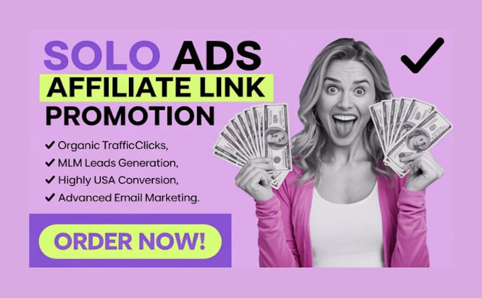 Gig Preview - Do viral solo ads campaign, affiliate marketing, usa mlm leads generation