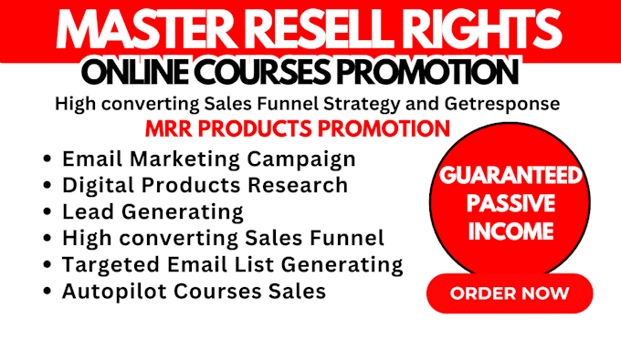 Gig Preview - Promote digital products with master resell rights strategy