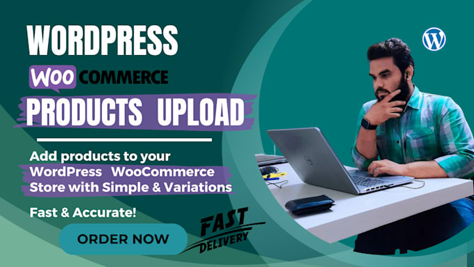 Gig Preview - Add or upload products to your wordpress woocommerce store