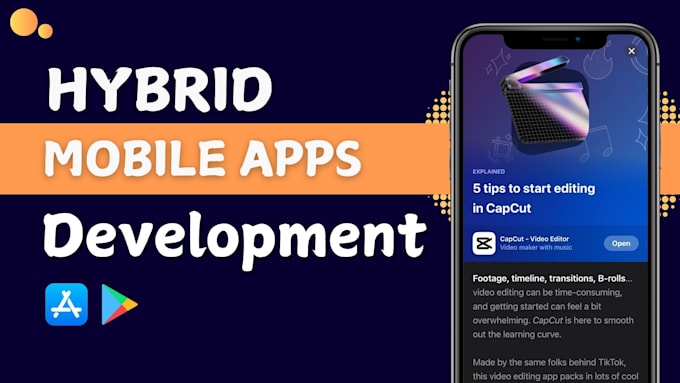 Gig Preview - Do flutter mobile app development for hybrid apps