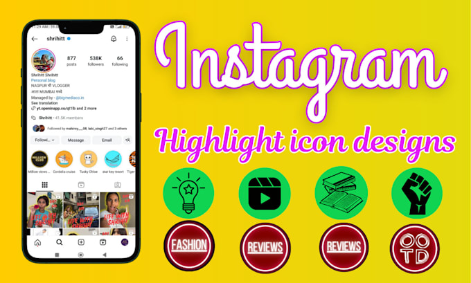 Bestseller - design instagram highlight cover icon for your brand