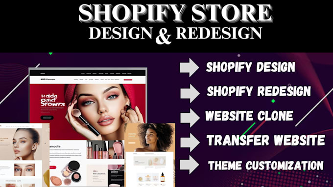 Gig Preview - Copy  redesign revamp clone shopify store shopify dropshipping shopify website