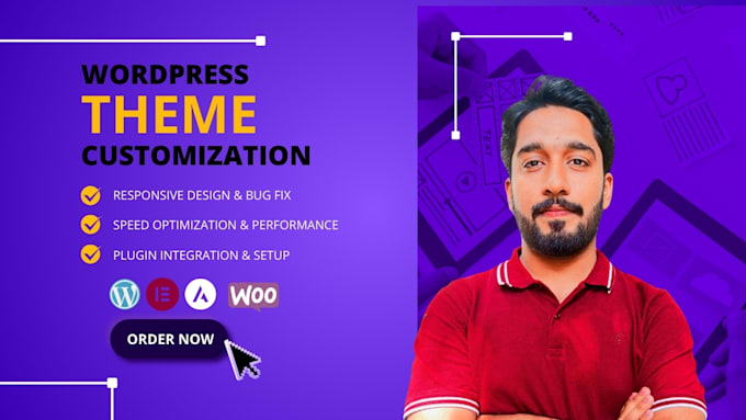 Gig Preview - Do wordpress theme customization and design modern webistes