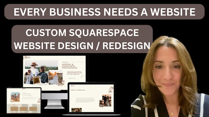 Gig Preview - Design custom squarespace website, redesign squarespace website for your brand