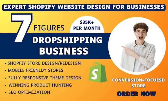 Gig Preview - Design a 7 figure shopify store with SEO optimization for maximum sales