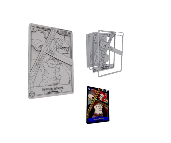 Gig Preview - Create a custom 3d card design ready for 3d printing