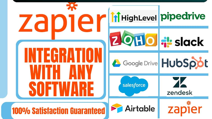 Gig Preview - Integrate gohighlevel hubspot zoho salesforce with slack google drive zapier