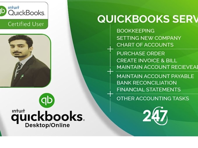 Gig Preview - Setup, catch up, clean up, reconciliation and bookkeeping in quickbooks