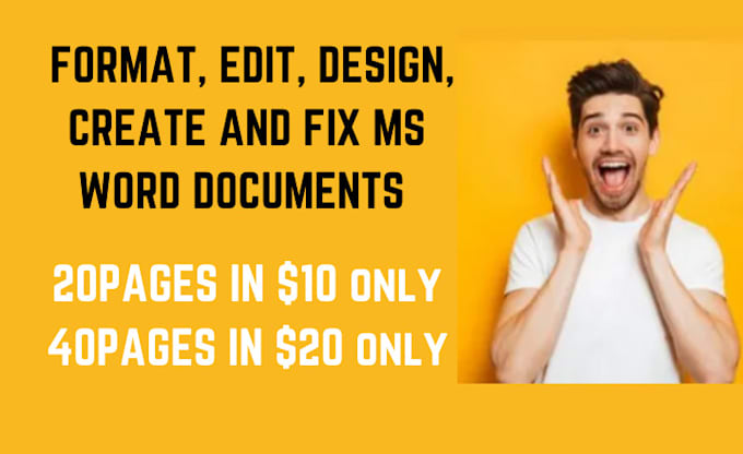 Gig Preview - Create, format, edit, design and fix microsoft ms word documents