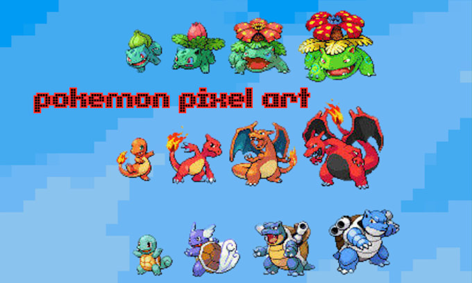 Gig Preview - Design pixel art pokemon trainer sprite sheet in fakemon pokemon game style