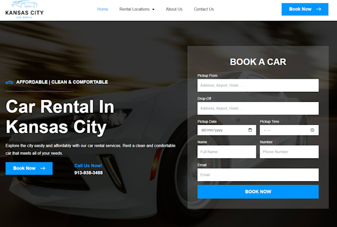 Gig Preview - Create taxi booking website, car rental, taxi website with cost calculator price