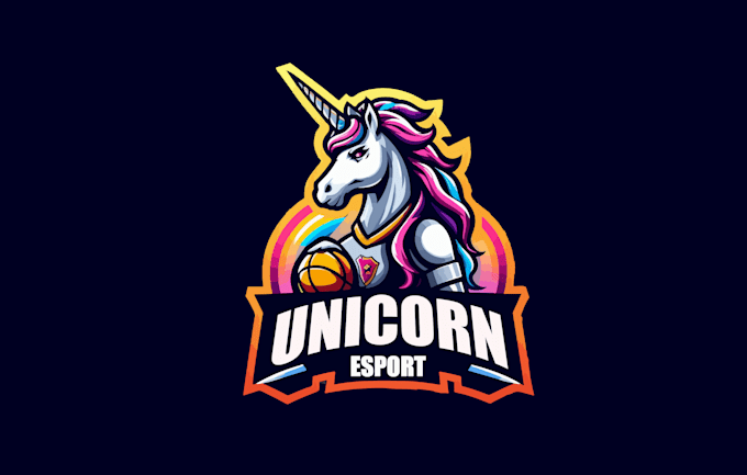 Gig Preview - Make a unicorn esport mascot logo with creative concepts