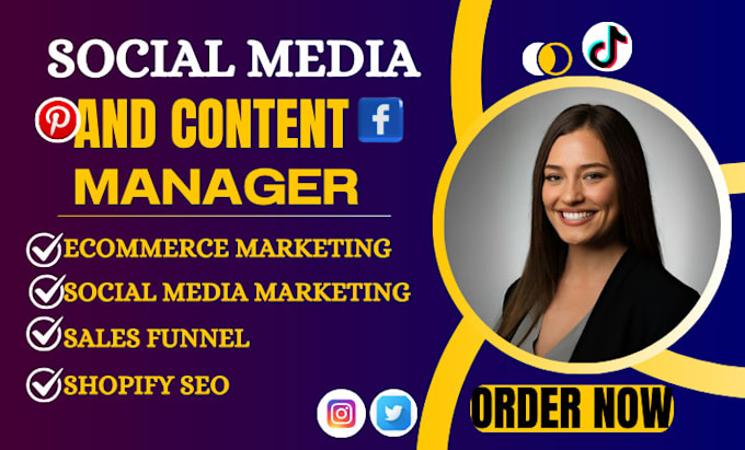 Gig Preview - Be your social media manager and content creator